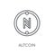 Altcoin linear icon. Modern outline Altcoin logo concept on whit