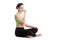 Alternate Nostril Breathing in yoga Sukhasana pose