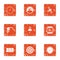 Alternate source icons set, grunge style