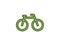alternative eco friendly transportation, bicycle icon, green bike, lineart cycling, go green vector illustration