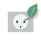 Alternative energy electricity socket icon