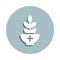 Alternative, herb, herbal badge icon. Simple glyph, flat vector of blood donation icons for ui and ux, website or mobile