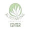 Alternative medicine center logo symbol vector Illustration