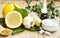 Alternative Medicine with Garlic, Ginger and Lemon Oil