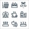 alternative medicine line icons. linear set. quality vector line set such as lithotherapie, fruit, acupuncture, fish, herbal tea,