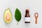 Alternative skin care and scrub fresh avocado