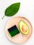 Alternative skin care and scrub fresh avocado