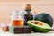 Alternative skin care and scrub fresh avocado , oils , honey