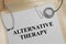 ALTERNATIVE THERAPY concept