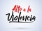 Alto a la Violencia, Stop the Violence Spanish text, vector design.