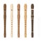 Alto Recorders Diefferent Wooden Textures Colors