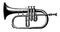 Alto Saxhorn, vintage illustration