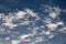Altocumuls clouds in a blue sky