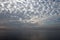 Altocumulus cloud over sea.