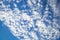 Altocumulus, clouds layer in blue sky texture