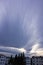 Altocumulus lenticularis clouds on blue hour