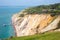 Alum Bay beach Isle of Wight next to the Needles tourist attraction