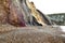 Alum Bay Isle of Wight, England, coloured cliffs.