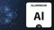 Aluminium 13 element. Alkaline earth metals. Chemical Element of Mendeleev Periodic Table. Aluminium in square cube creative