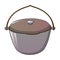 Aluminium camp fire cauldron icon, cartoon style