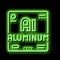 aluminium chemical material neon glow icon illustration