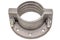 Aluminium flange isolate on white. Aluminium casting flanges, oil or gas industry.