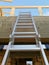Aluminium ladders for climbing up in constructions
