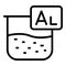 Aluminium liquid pot icon outline vector. Car wheel