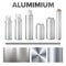 Aluminium And Product Made From Metal Stuff Vector