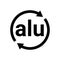 Aluminium recycling code icon. Alu logo sign vector symbol