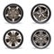 Aluminium rims set