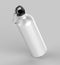 Aluminium Shiny sipper bottle for mockup and template design. 3d render illustration.