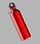 Aluminium Shiny sipper bottle for mockup and template design. 3d render illustration.