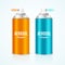 Aluminium Spray Can Template Blank. Vector