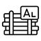 Aluminium stack icon outline vector. Car wheel
