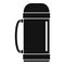 Aluminium vacuum bottle icon, simple style