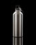 Aluminium water flask on reflective black surface