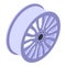 Aluminium wheel icon isometric vector. Car repair