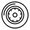 Aluminium wheel icon outline vector. Car tire
