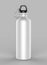 Aluminium white shiny sipper bottle for mock up and template design. 3d render illustration.