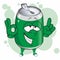 Aluminum can cartoon mascot. Drink, soda, cola, beer.