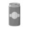 Aluminum cans for beer icon, monochrome style