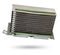 Aluminum car interior heater radiator for heating the air in the car