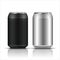 Aluminum drink can template blank packaging. Wet water or beer soda. Cola drink or juice isolated container