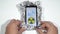 Aluminum foil smart phone case and 5g danger sign