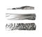 Aluminum Foil Torn Paper Edge Isolated, Wrinkled Aluminium Paper Pattern, Crumpled Tin Material Piece