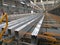 Aluminum lines on a conveyor belt