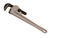 Aluminum pipe wrench isolated