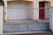 Aluminum row brut gray metal gate of house steel portal of suburb access home