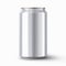 Aluminum soda can mockup. Metal can, front view